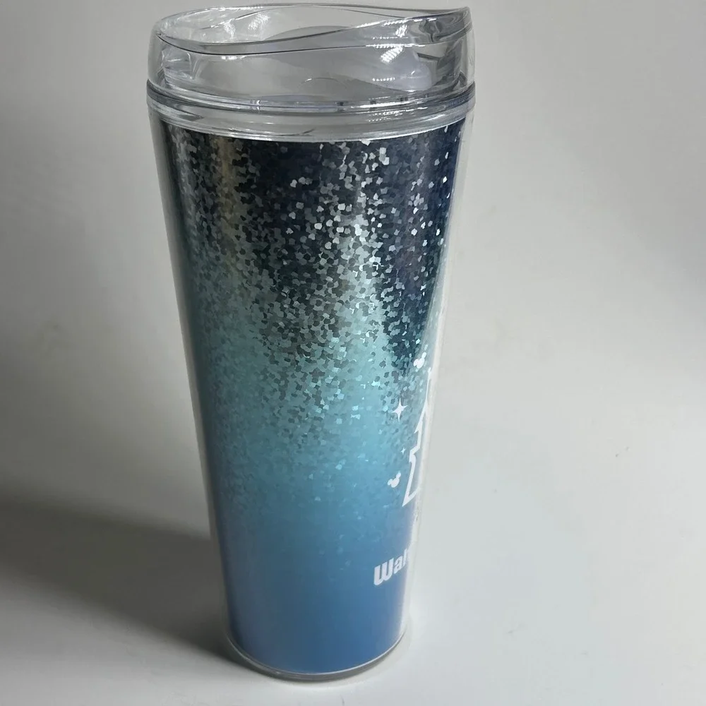 Disney Parks Walt Disney World‎ Blue Ombre Glitter Castle 22oz Tumbler Travel